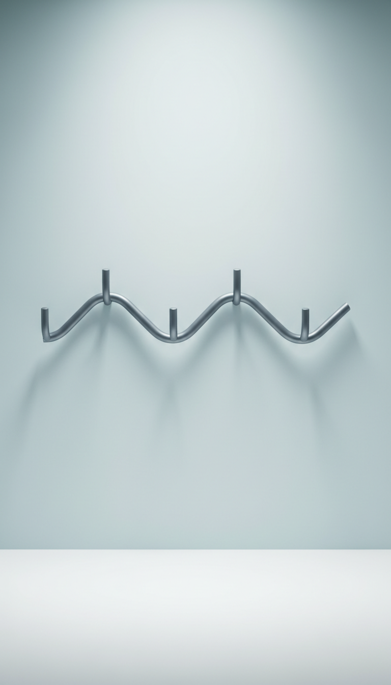Minimalist wall-mounted coat rack