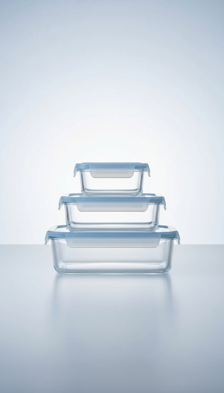 Glass food storage container set